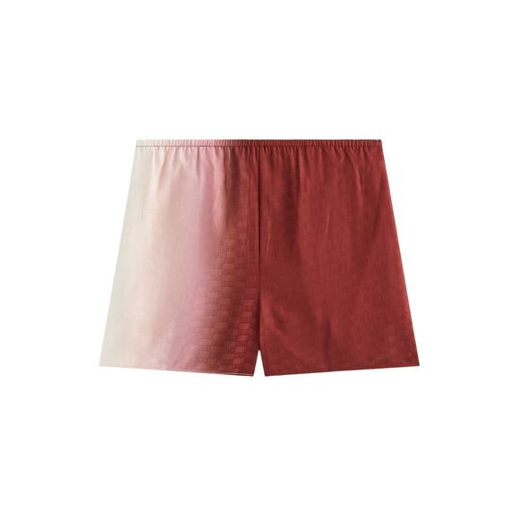 Kith 'Thea Ombre' Red Silk Monogram Short Size M - Picture 1 of 4